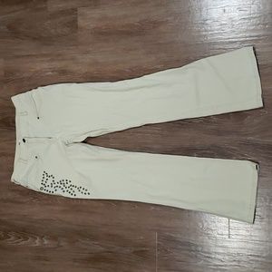 (10) Tru Retro Hip Hop Bootcut Grommet Accents Neutral Unique Trendy Y2K 90s 00s